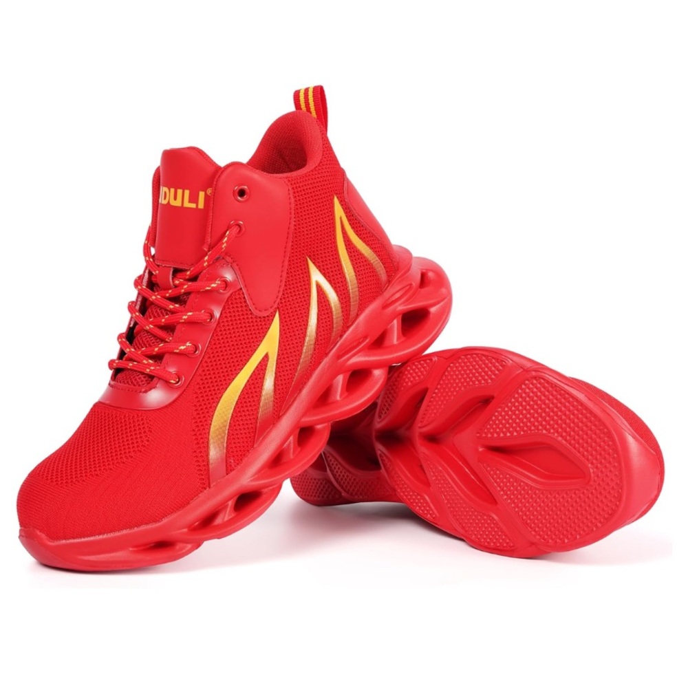 Red & Yellow Women's Lightweight Sneakers